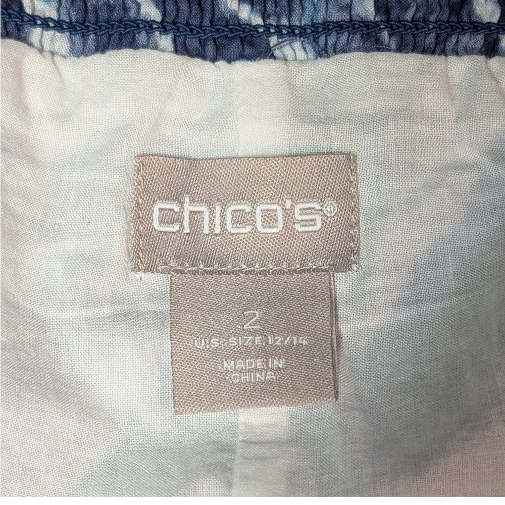 Chicos Handkerchief Midi Skirt Zebra Tie Dye 100% Cotton Chicos Size 2 US 12/14 - Picture 3 of 9